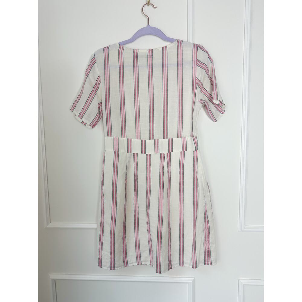 Abercrombie Striped White Cotton Gauze Dress Size S - Picture 2 of 8